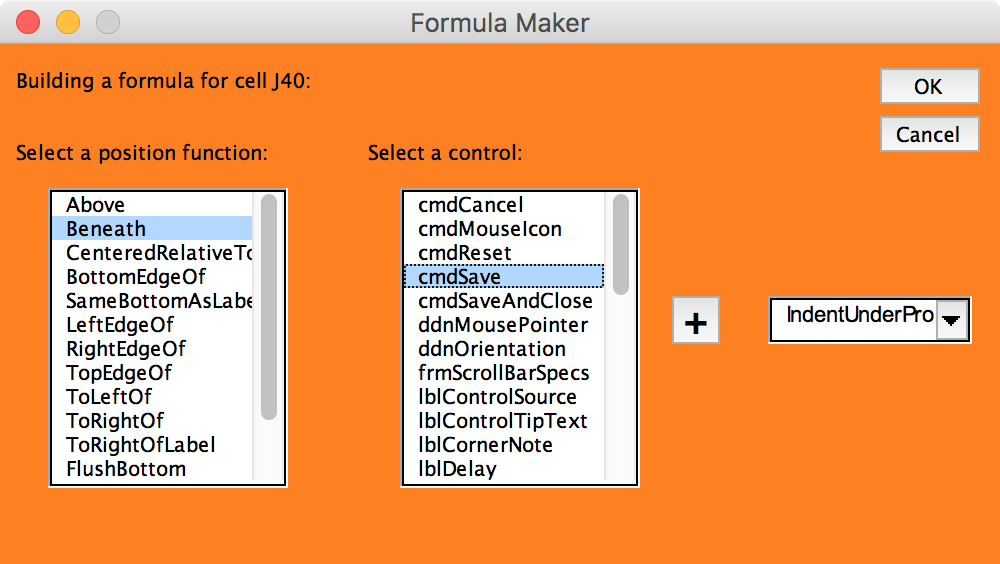 The Formula Maker mDialogBox